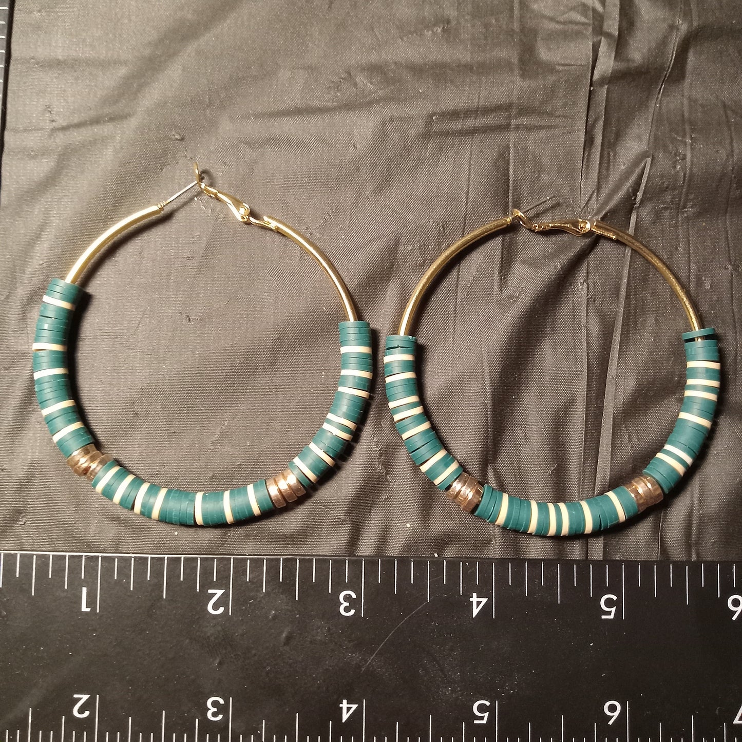 2" Beaded Hoop earrings