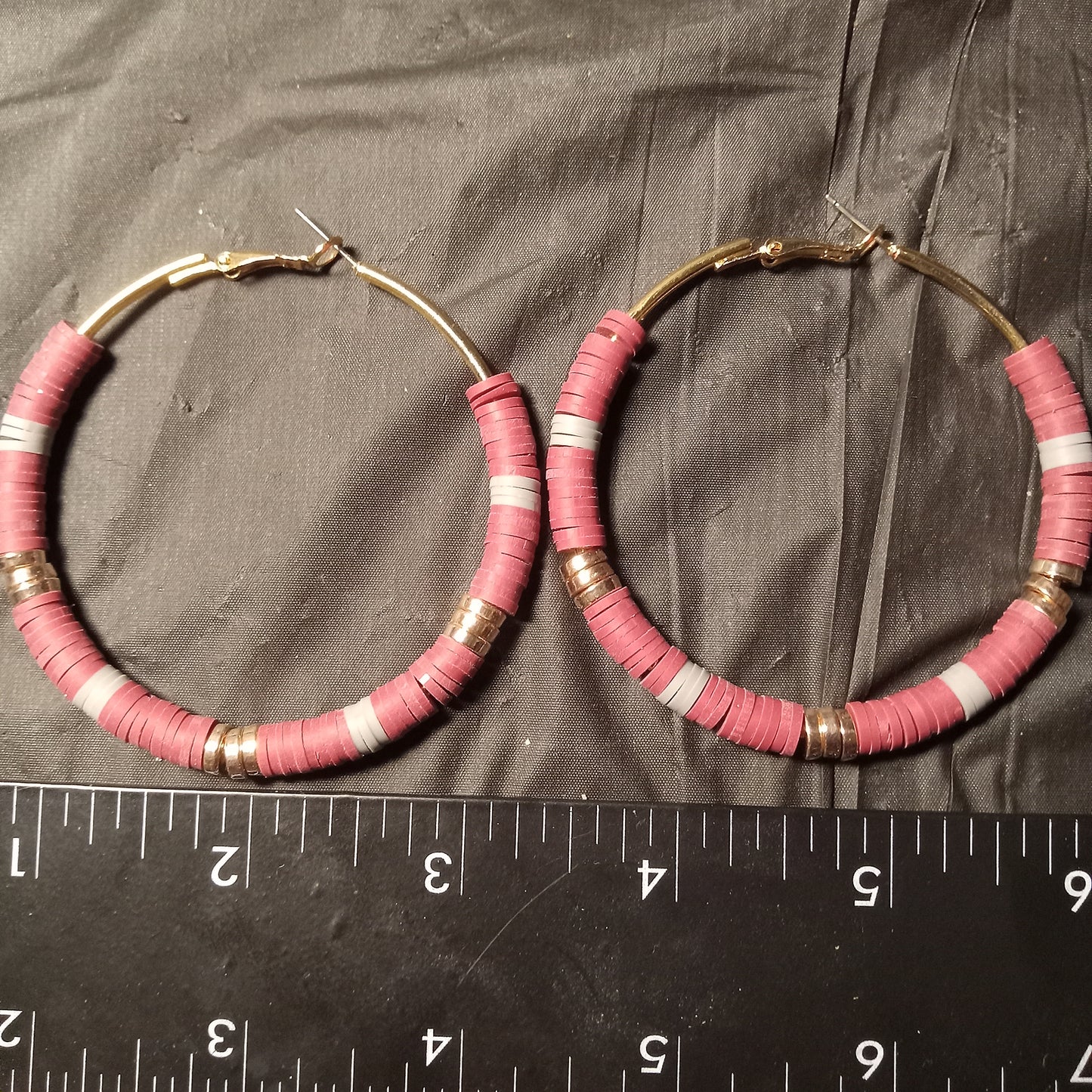 2" Beaded Hoop earrings