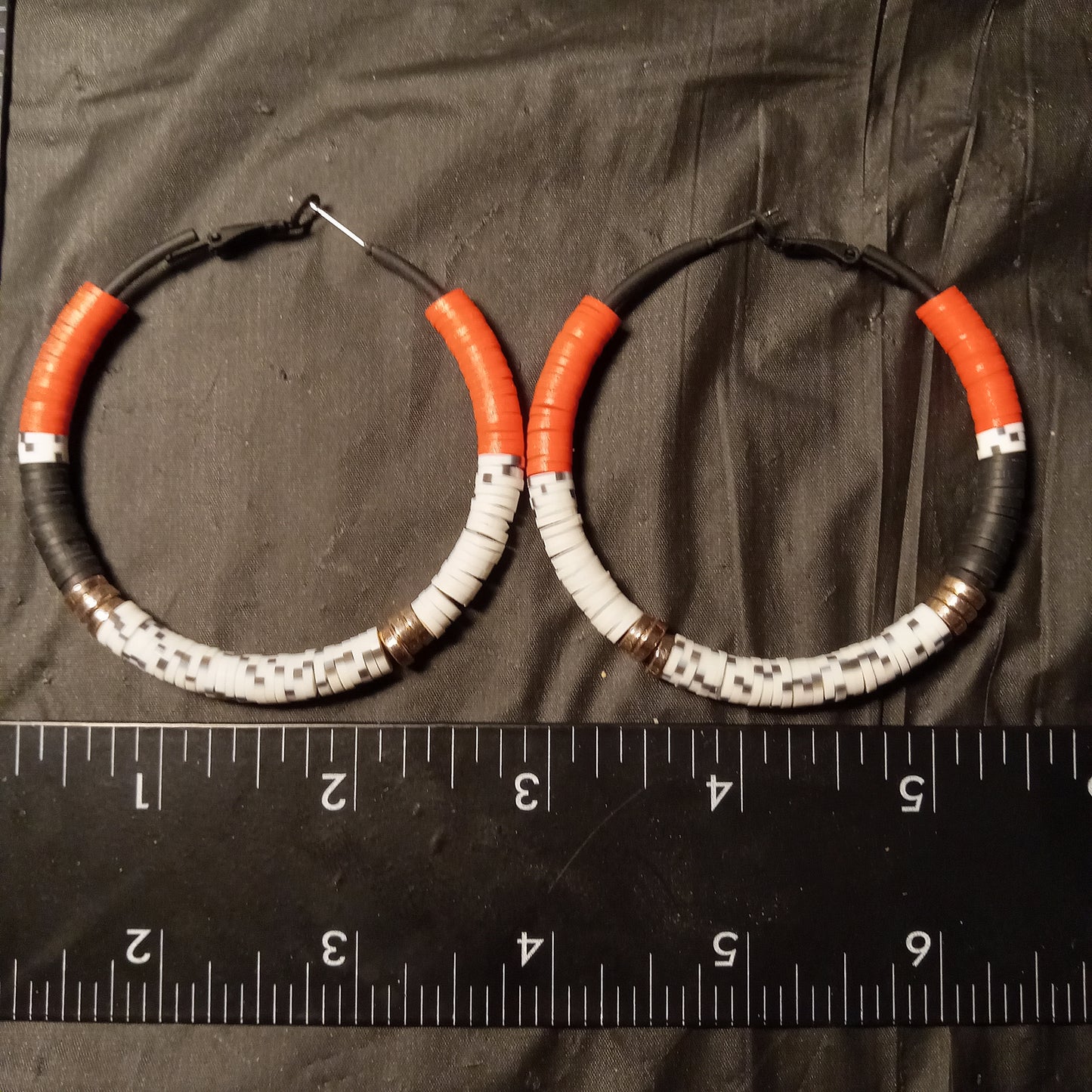 2" Beaded Hoop earrings