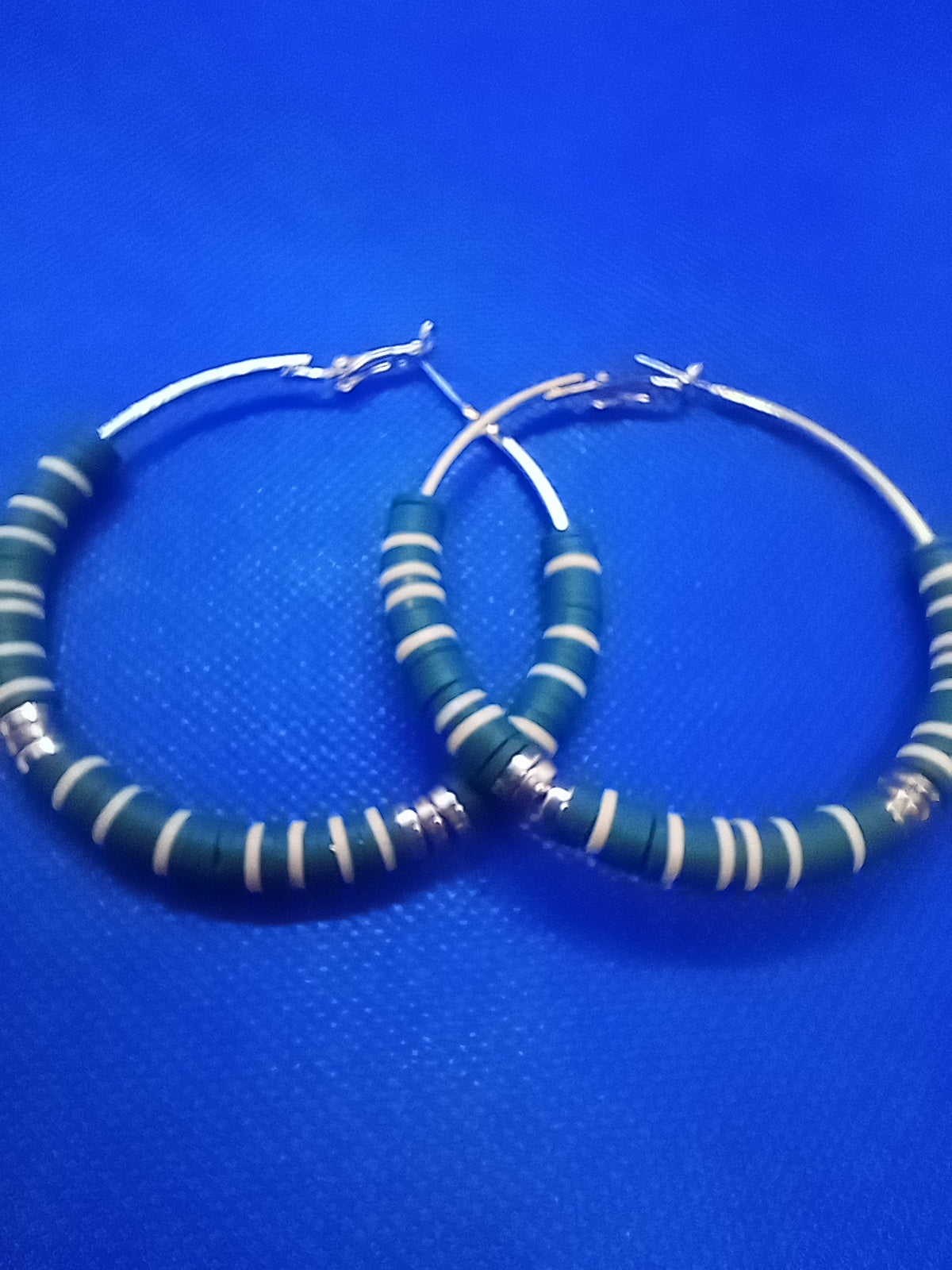 2" Beaded Hoop earrings