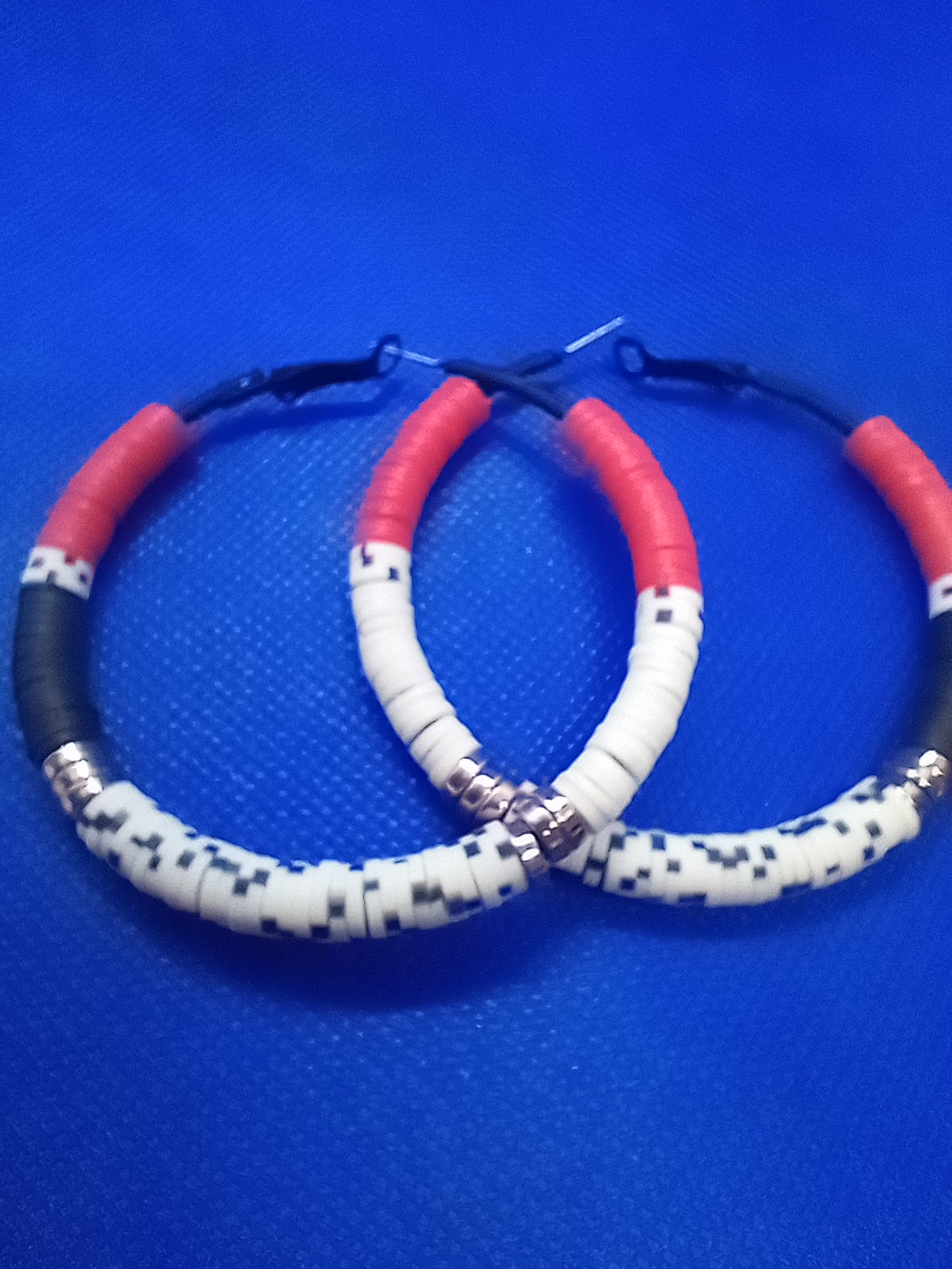 2" Beaded Hoop earrings