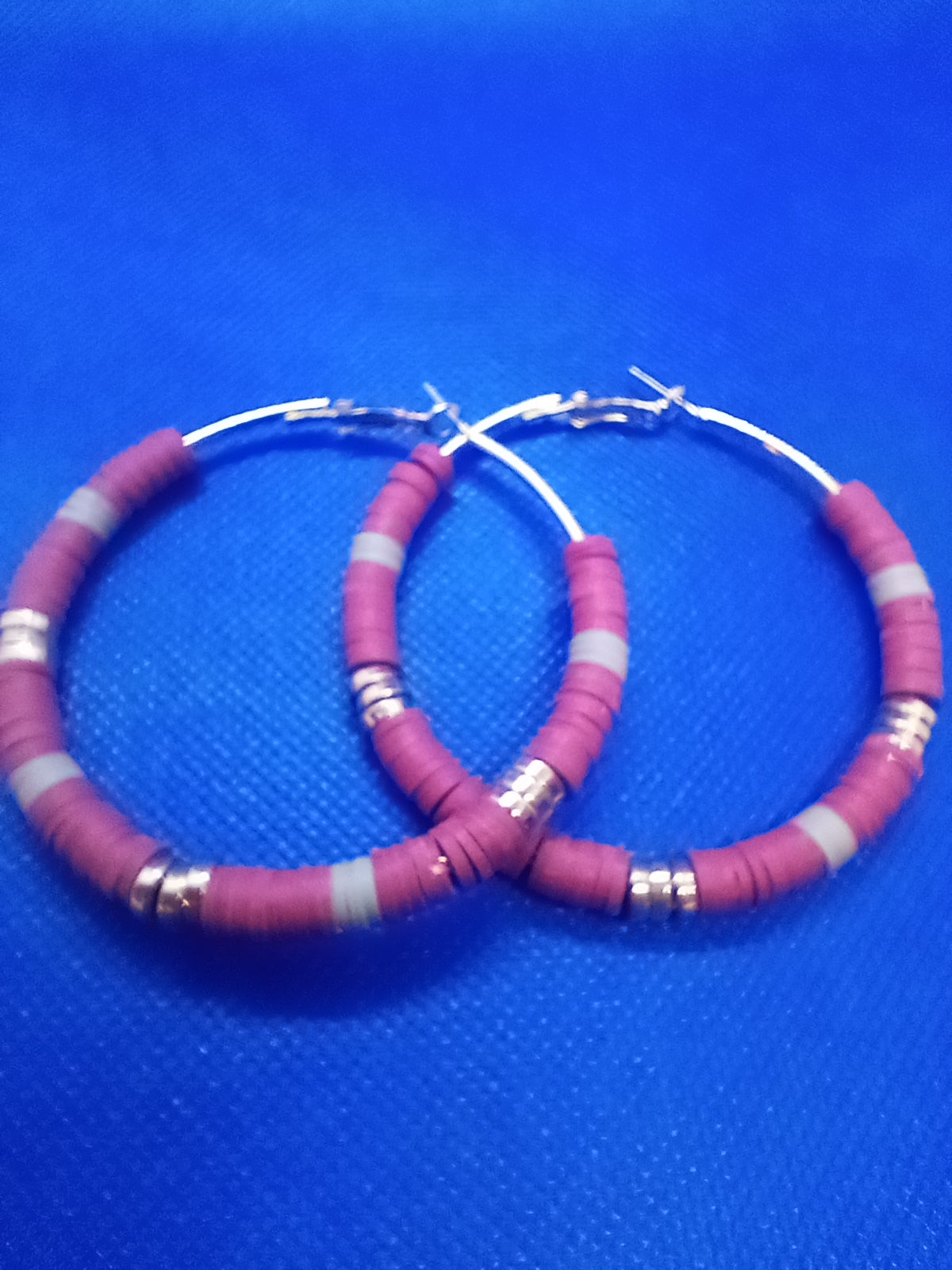 2" Beaded Hoop earrings