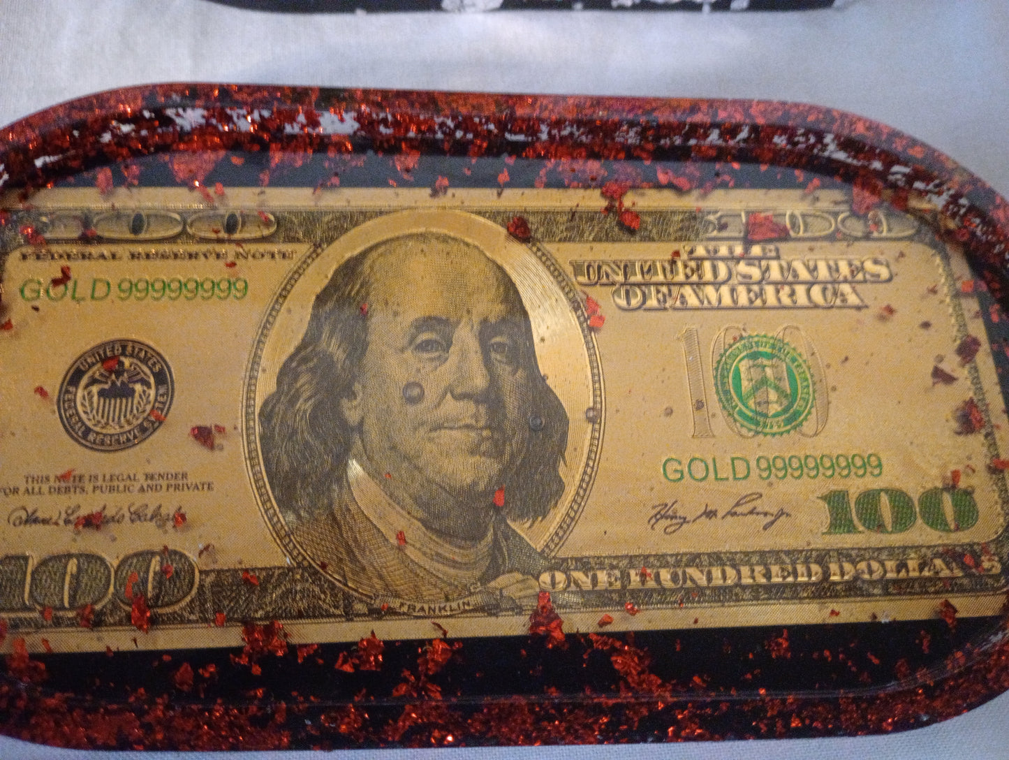 Foil dollar bill trays