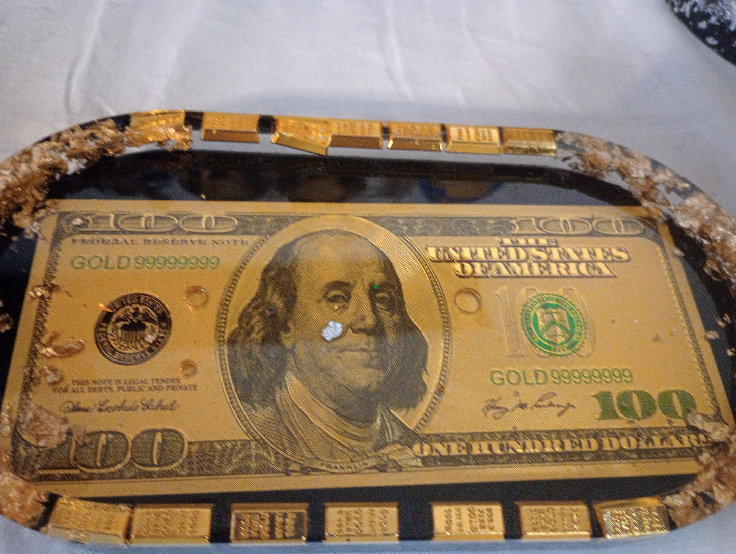 Foil dollar bill trays