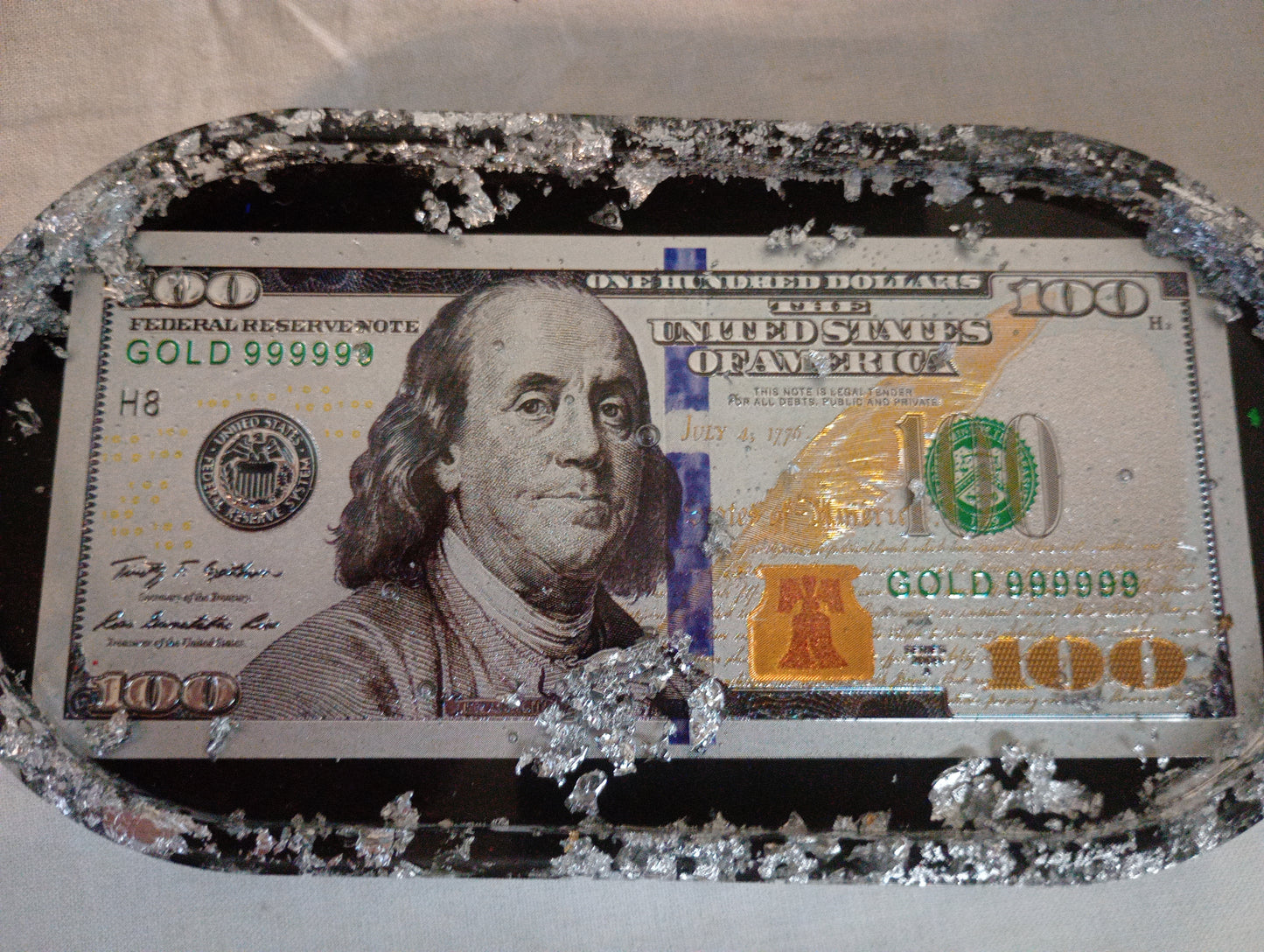 Foil dollar bill trays