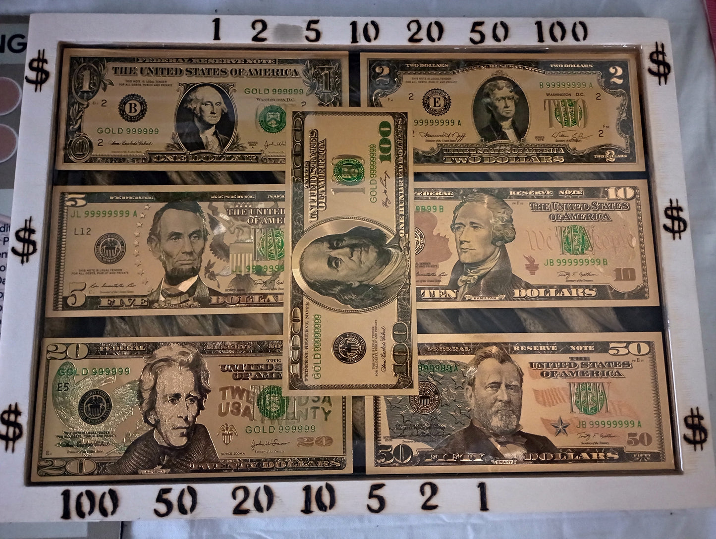 Dollar Bill Art Frames