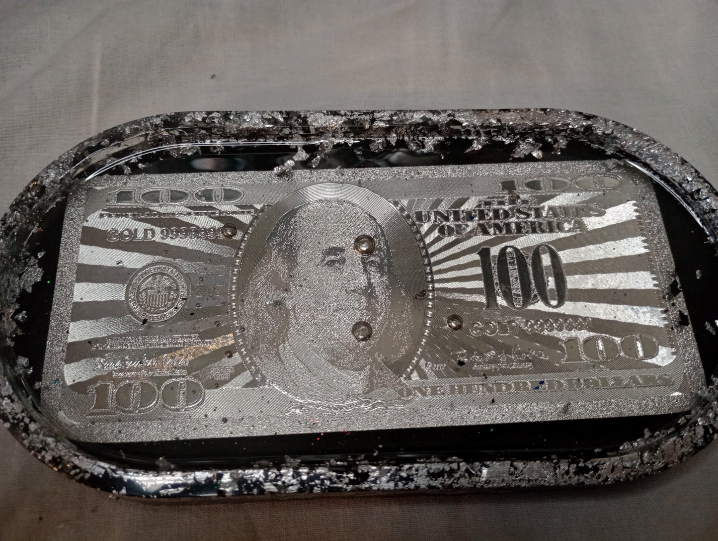 Foil dollar bill trays