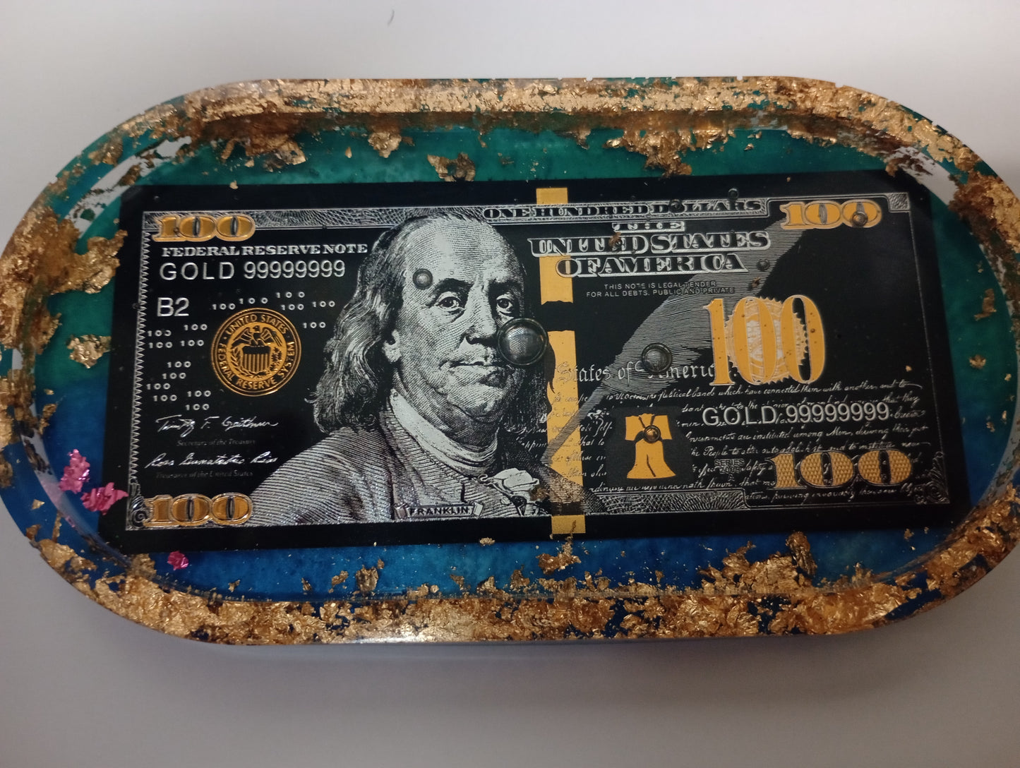 Foil dollar bill trays