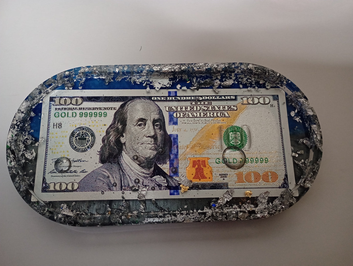 Foil dollar bill trays