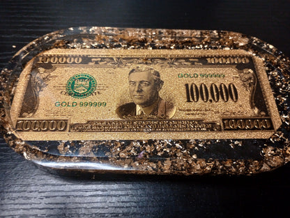 Foil dollar bill trays