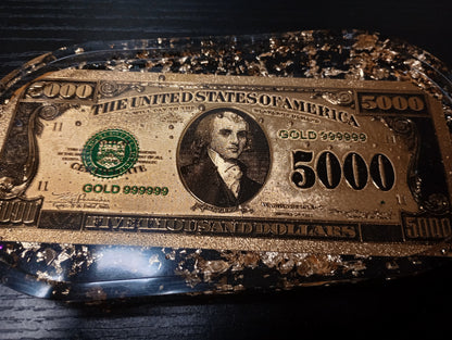 Foil dollar bill trays
