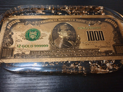 Foil dollar bill trays