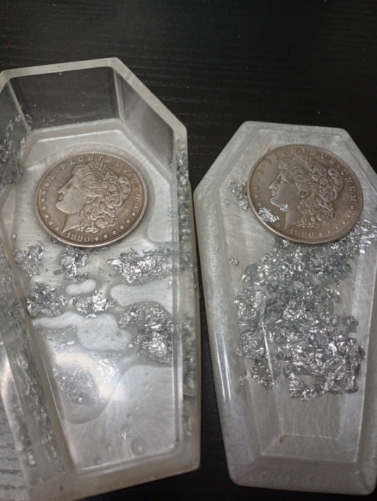 Morgan Resin Coffin Storage Container Collectible