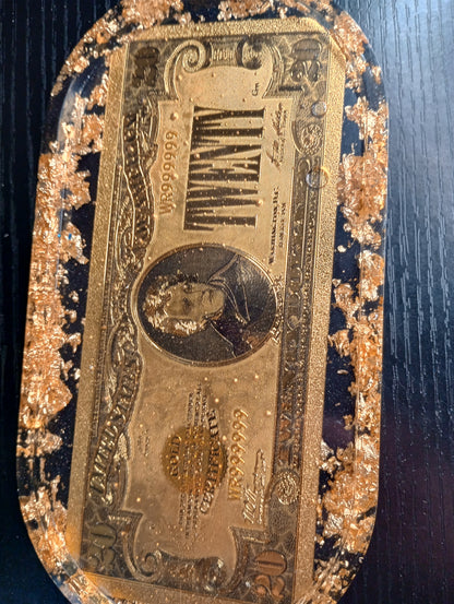 Foil dollar bill trays
