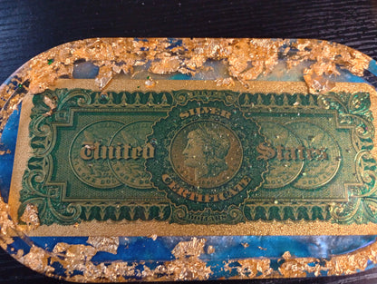 Foil dollar bill trays
