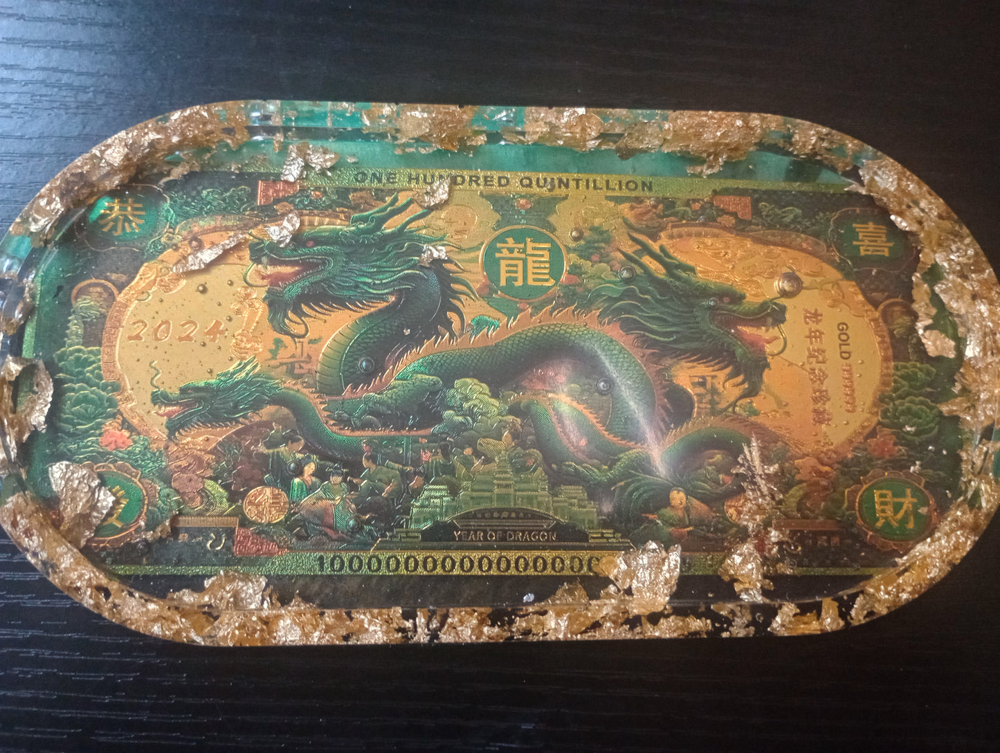 Foil dollar bill trays