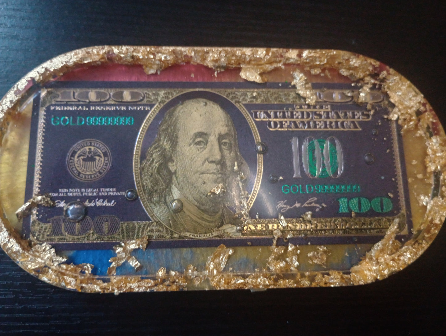Foil dollar bill trays