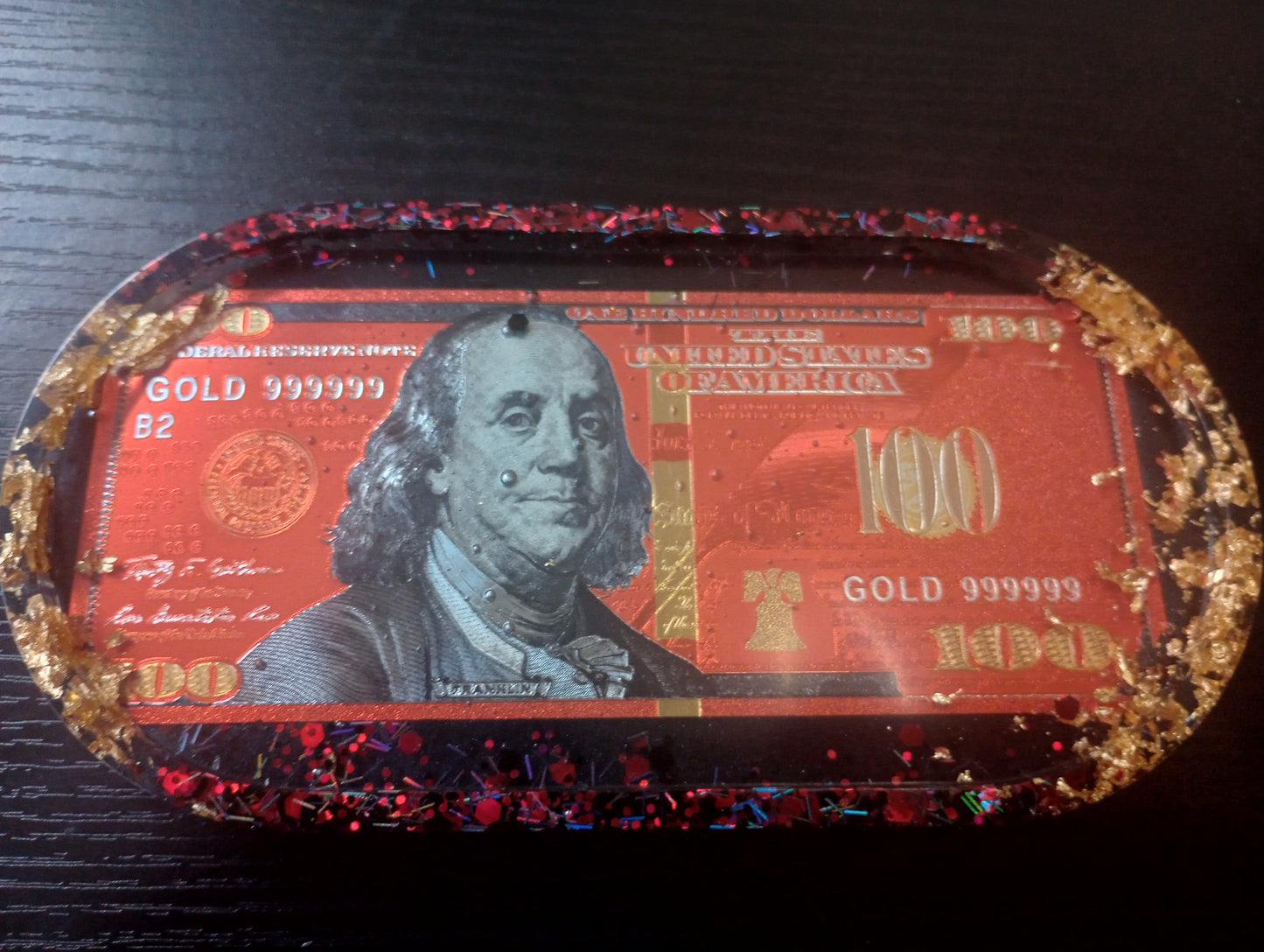Foil dollar bill trays