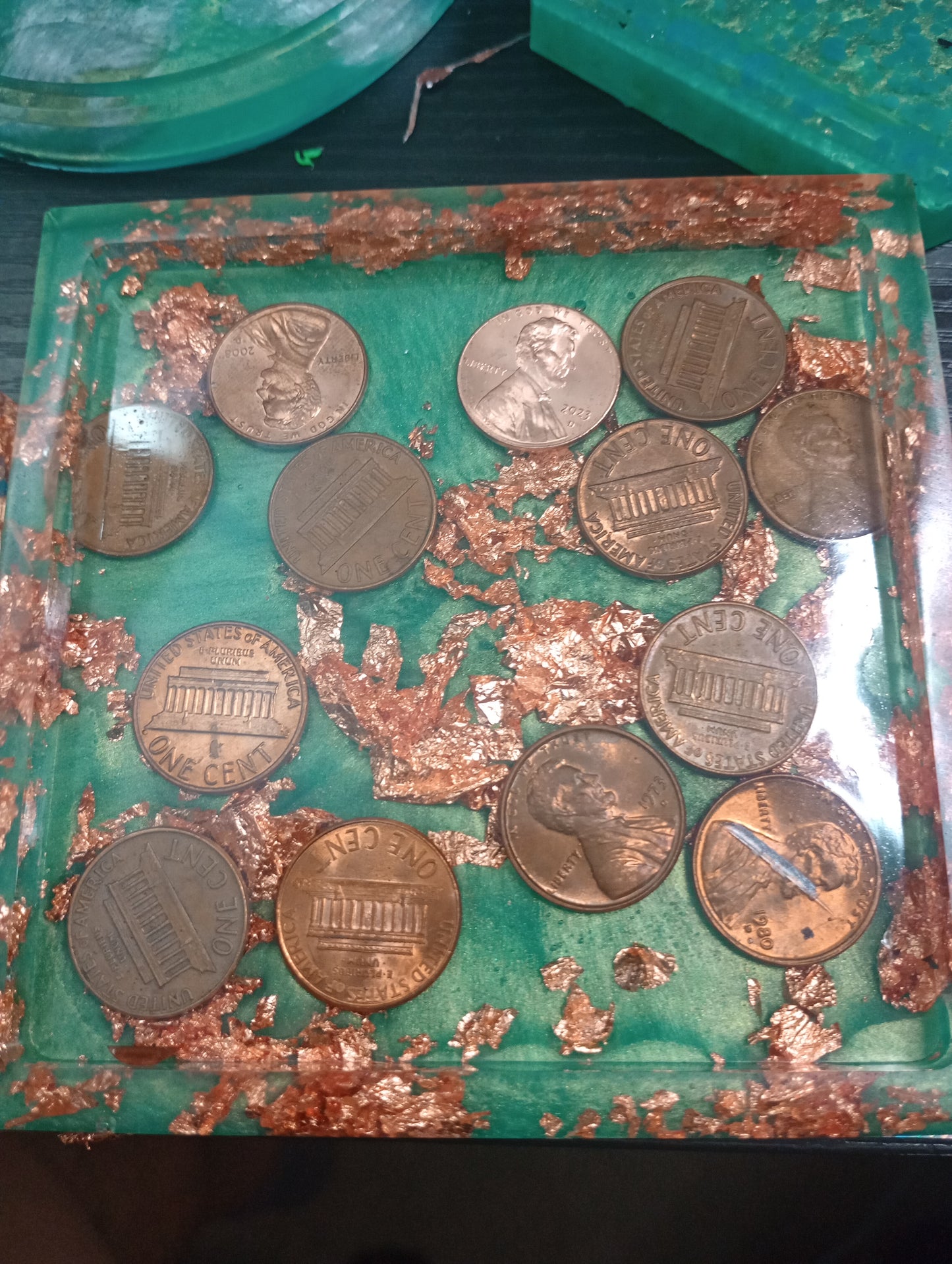 Resin Coin Single themed coasters