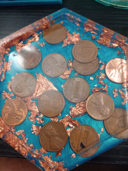 Resin Coin Single themed coasters