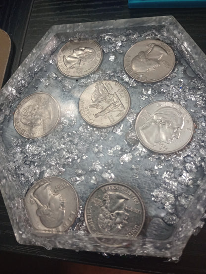 Resin Coin Single themed coasters