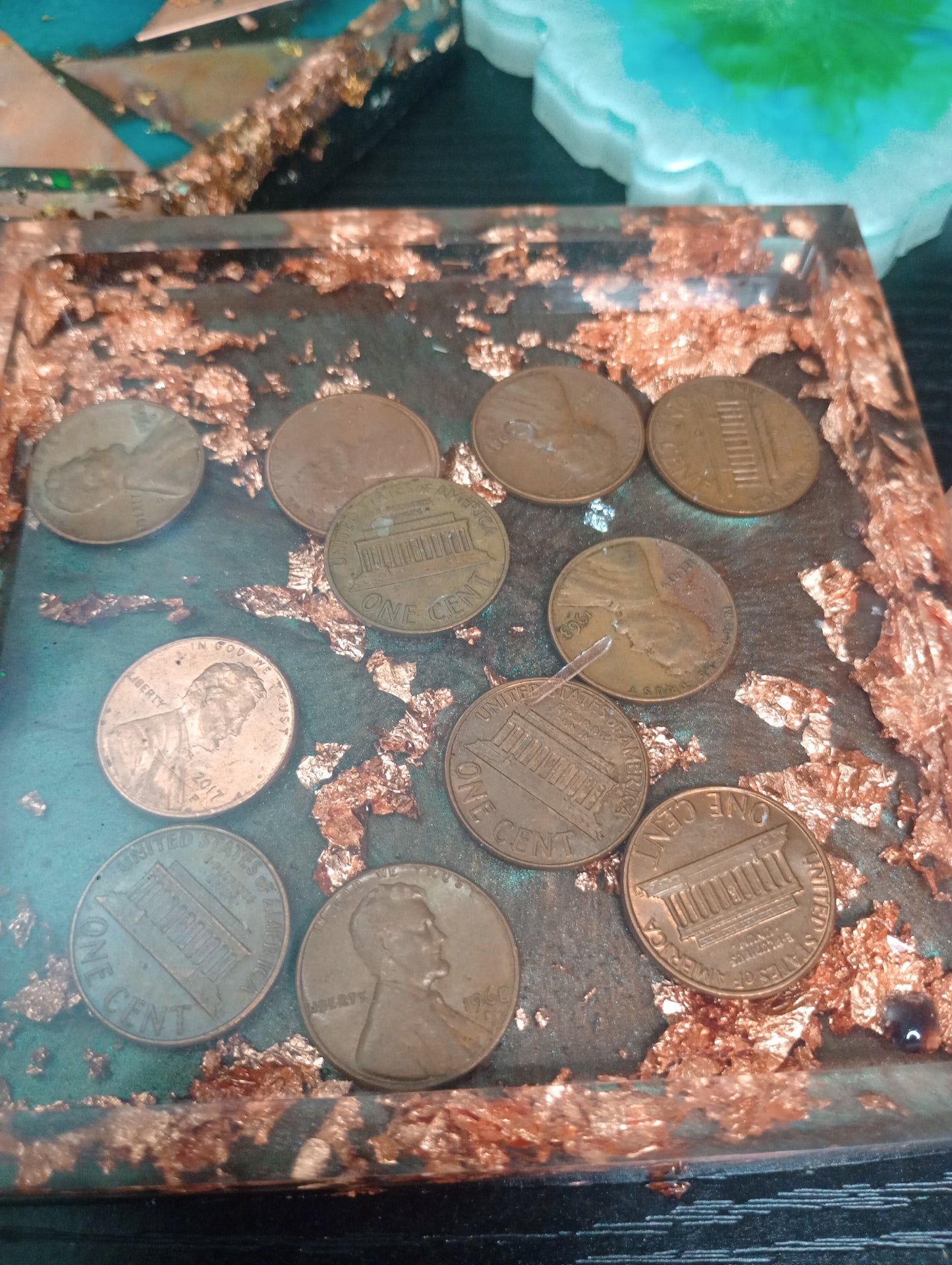 Resin Coin Single themed coasters