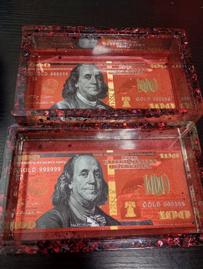 Resin stackable coin box