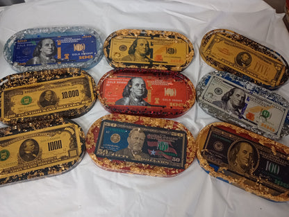 Foil dollar bill trays