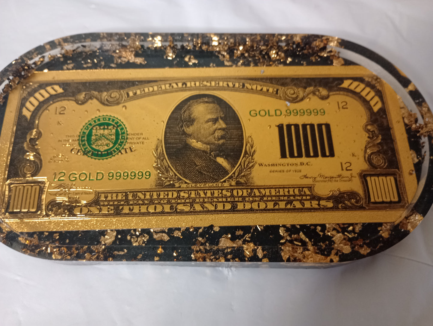 Foil dollar bill trays