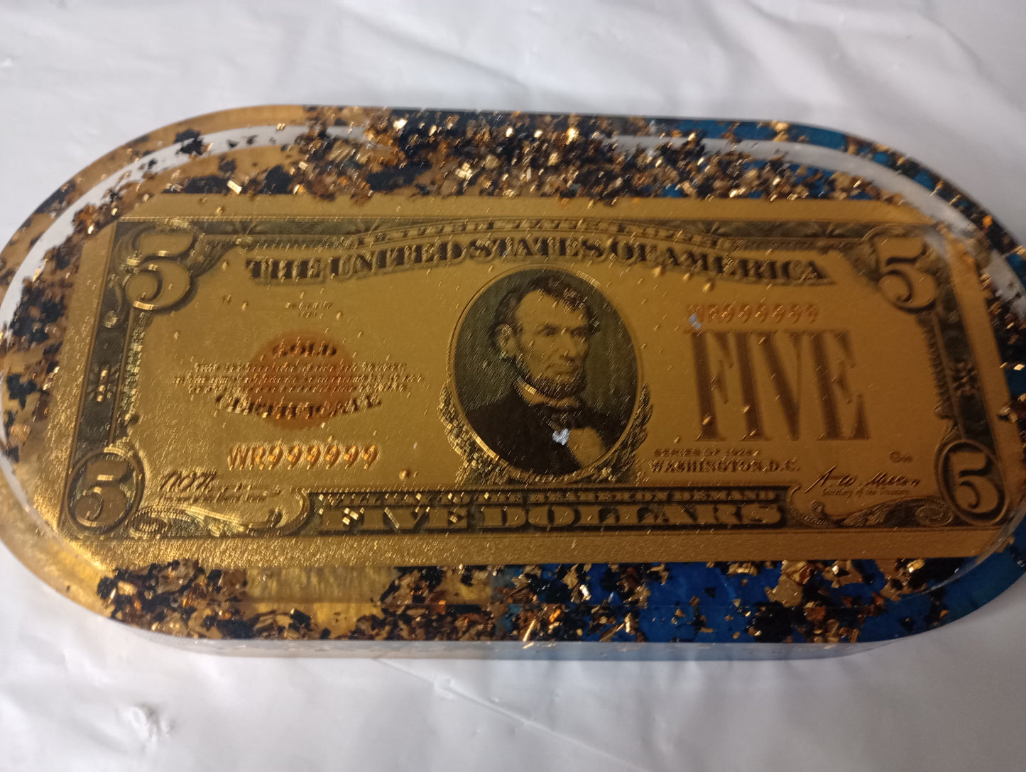 Foil dollar bill trays