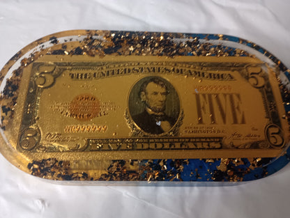 Foil dollar bill trays