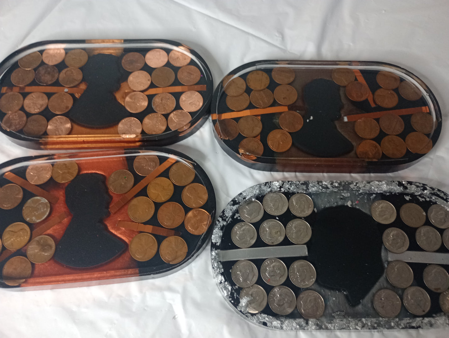 Coin Silhouette- trays and coffins