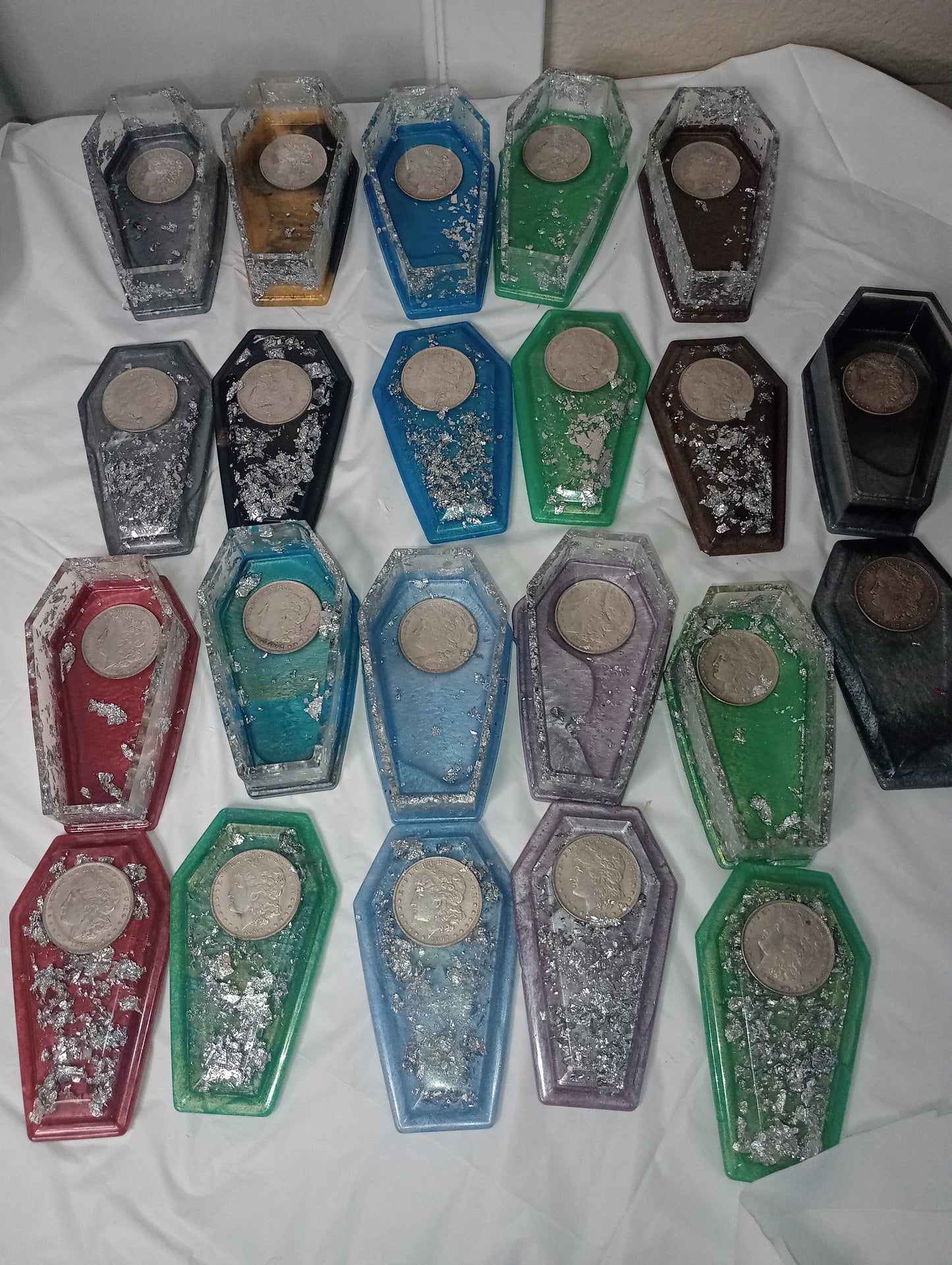 Morgan Resin Coffin Storage Container Collectible