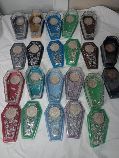 Morgan Resin Coffin Storage Container Collectible
