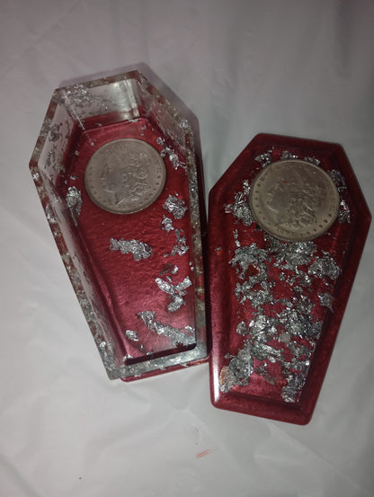 Morgan Resin Coffin Storage Container Collectible