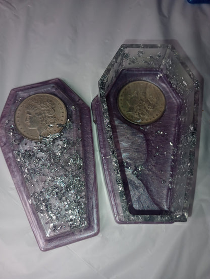 Morgan Resin Coffin Storage Container Collectible