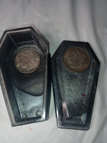 Morgan Resin Coffin Storage Container Collectible