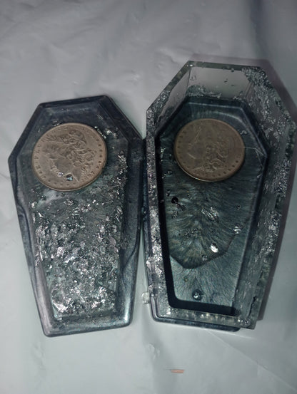 Morgan Resin Coffin Storage Container Collectible