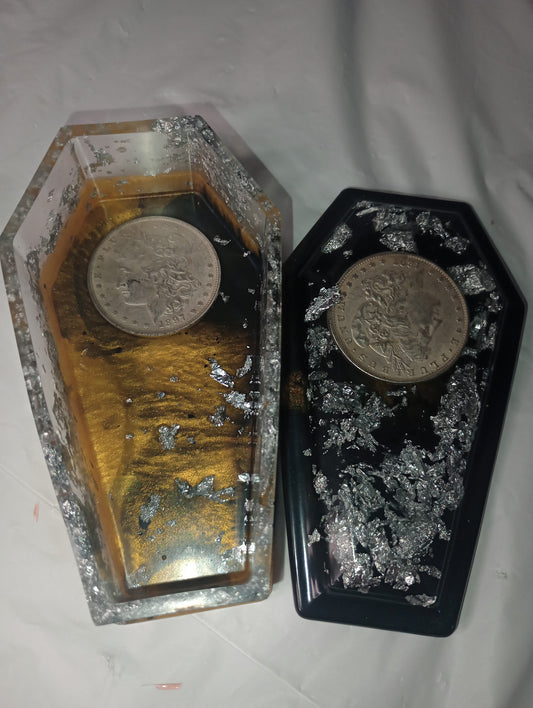 Morgan Resin Coffin Storage Container Collectible