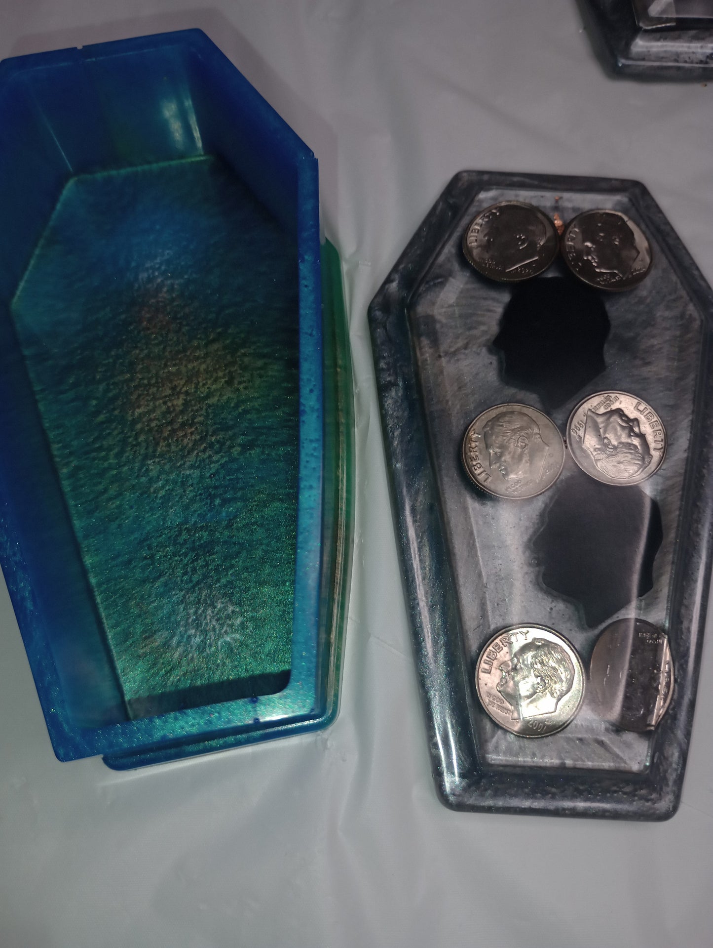 Coin Silhouette- trays and coffins