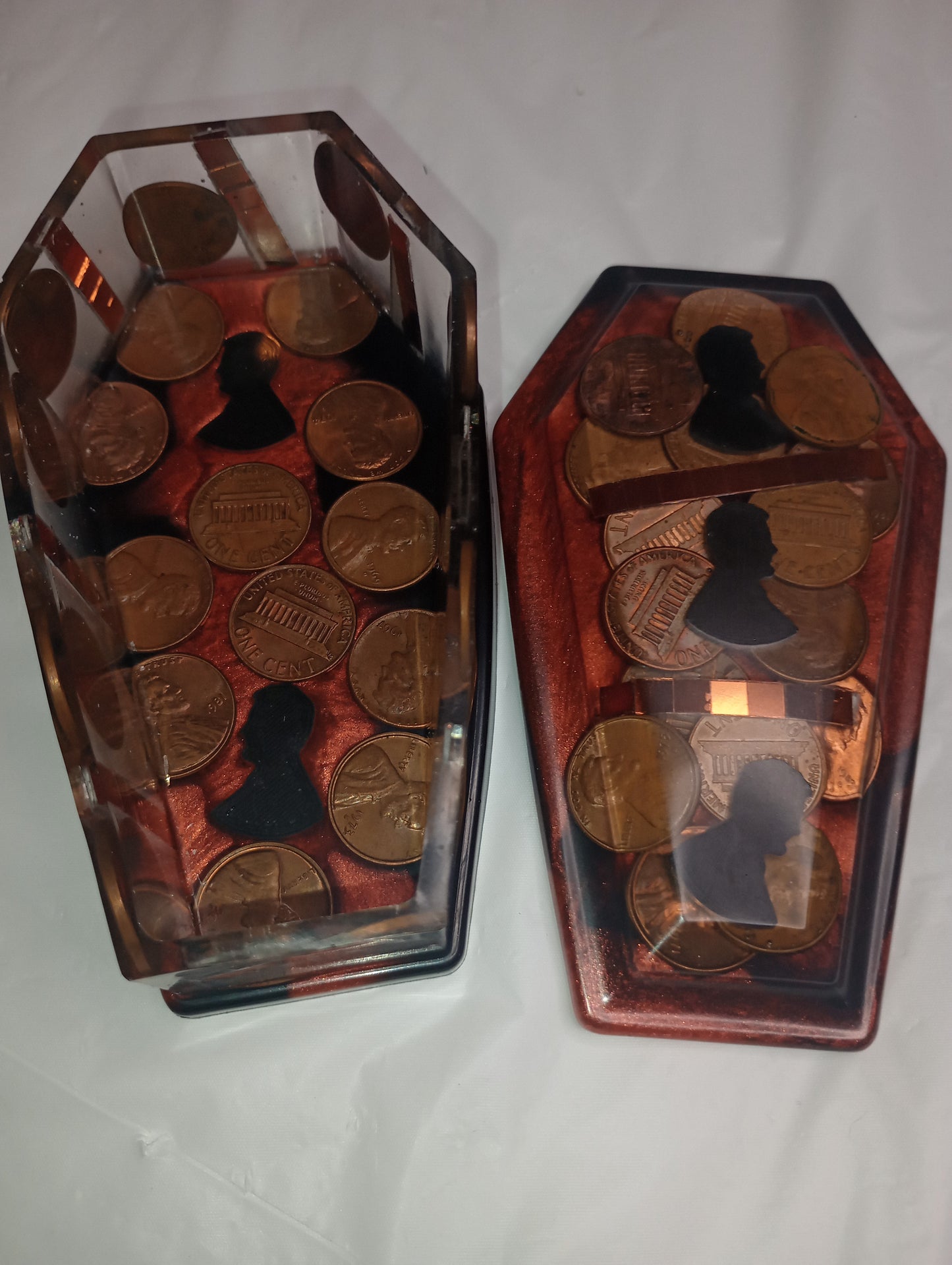 Coin Silhouette- trays and coffins