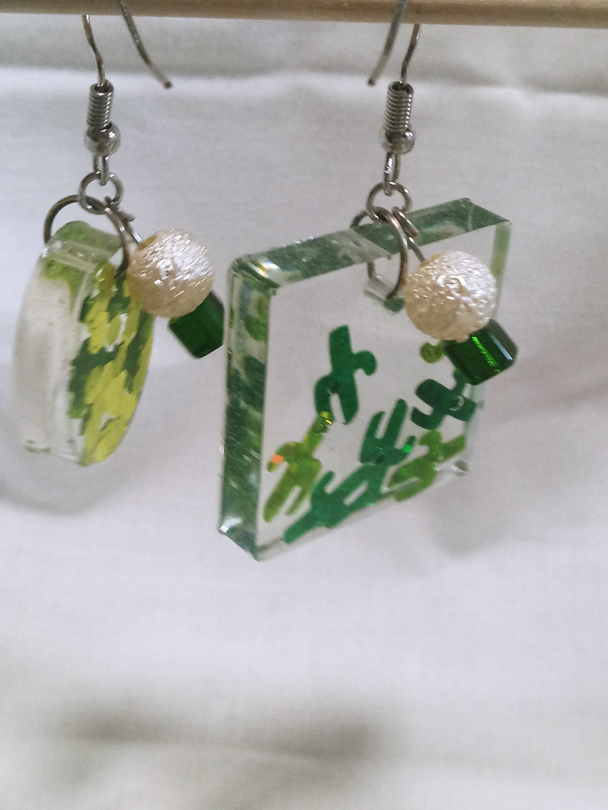 Resin Hanging Earrings