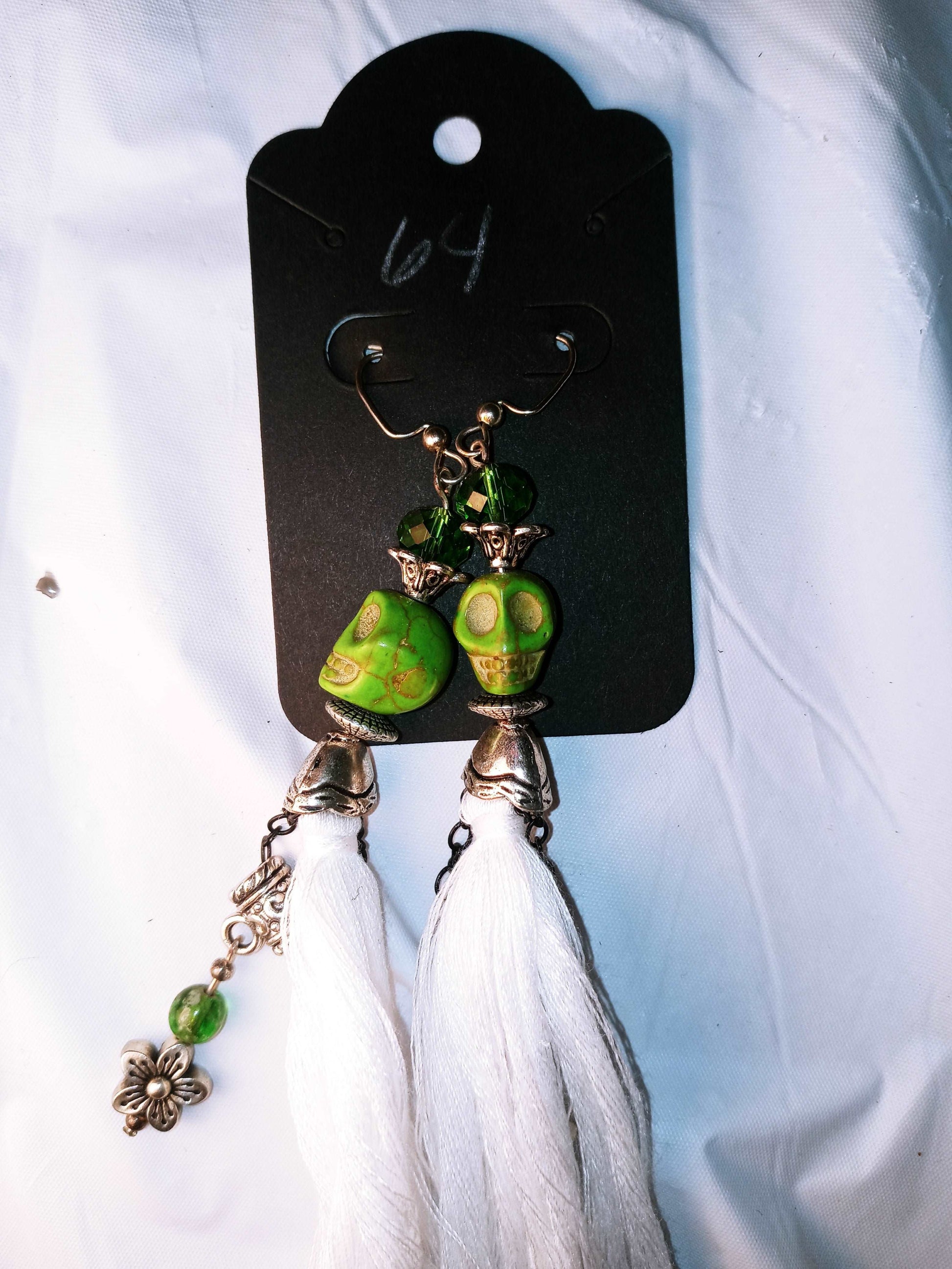 Bead Skull Earrings.