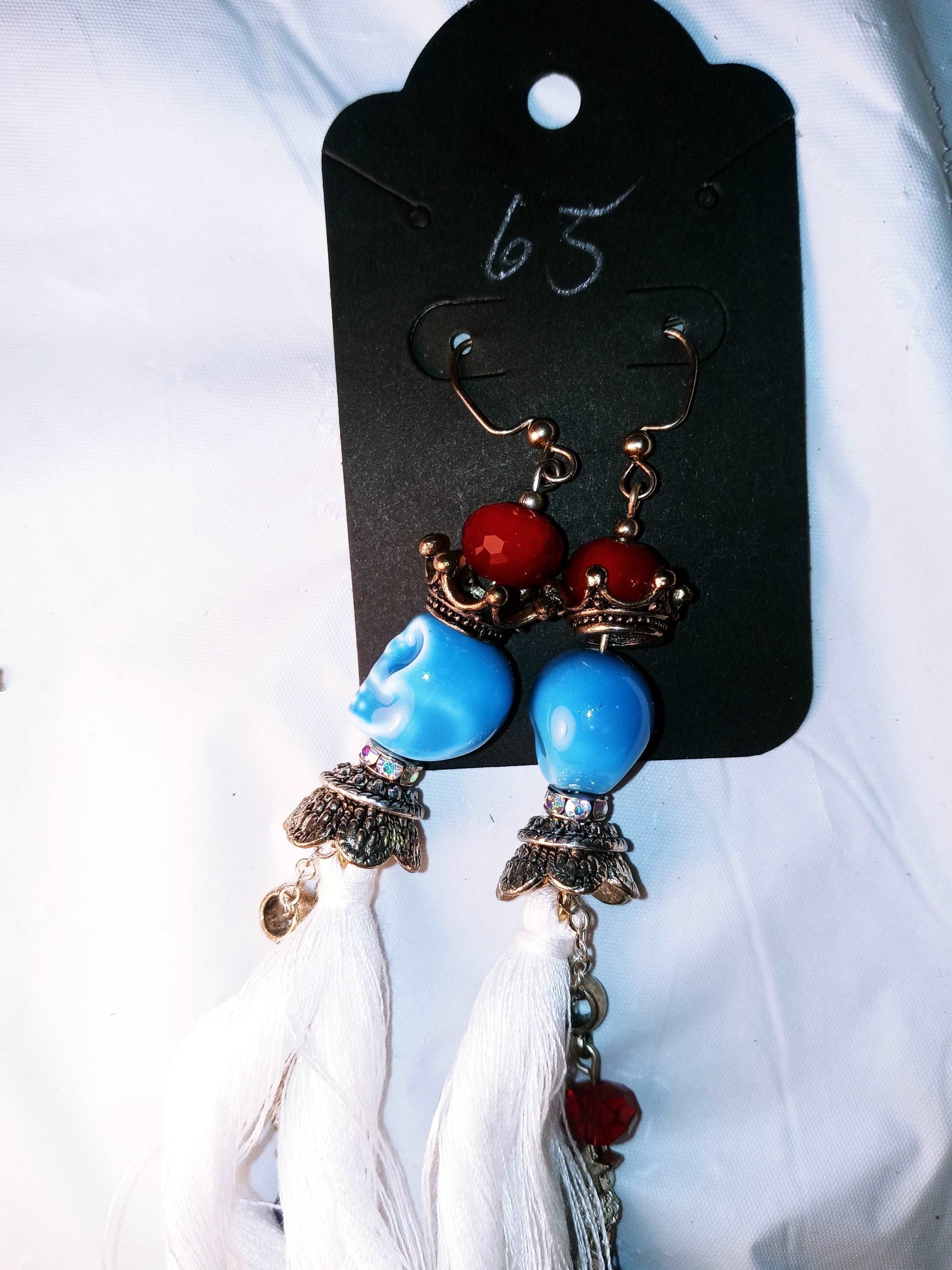 Bead Skull Earrings.