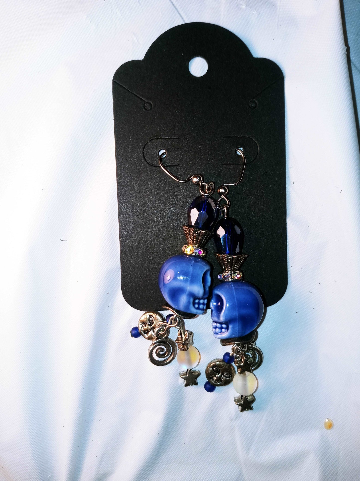 Bead Skull Earrings.